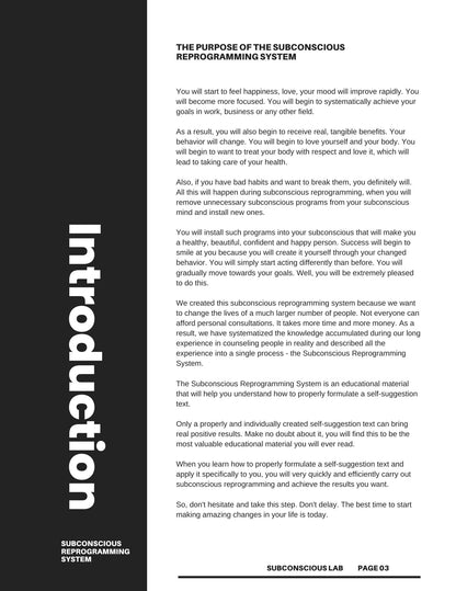 The Complete Subconscious Reprogramming System